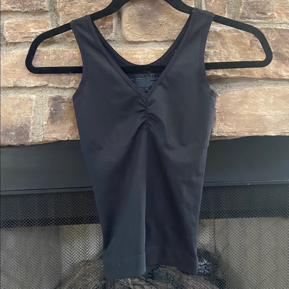 NWOT CONTROL IT! Black Sleeveless shapewear top. Medium.